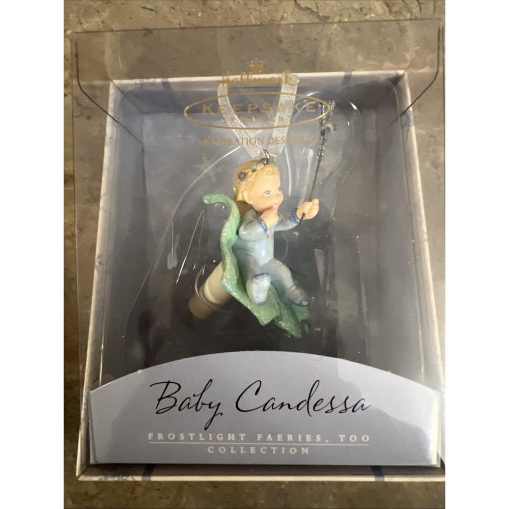 Vintage 2002 Hallmark Frostlight Fairies Ornament~Baby Candessa